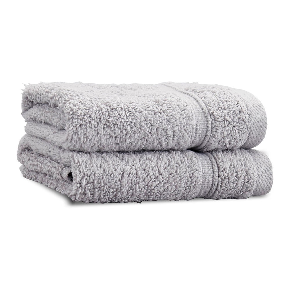 Világosszürke frottír pamut törölköző szett 2 db-os 30x30 cm Zero Twist  Catherine Lansfield