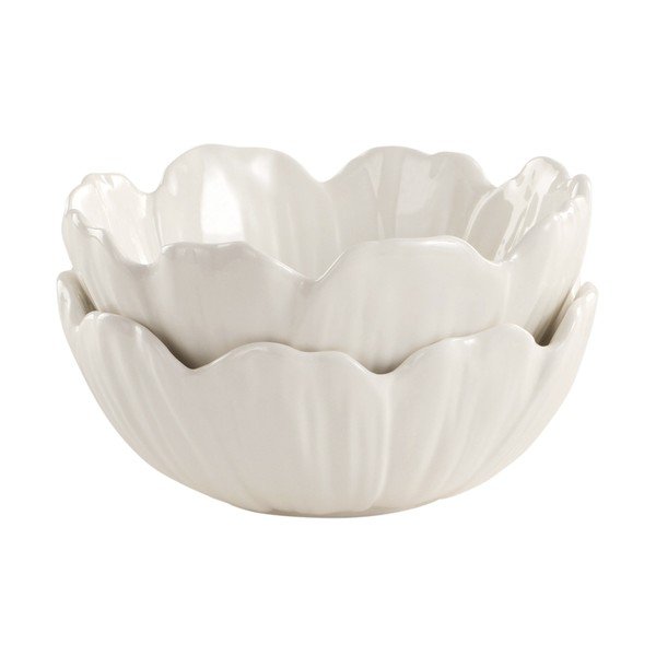Fehér porcelán tálka szett 2 db-os salátához Eira – Jotex