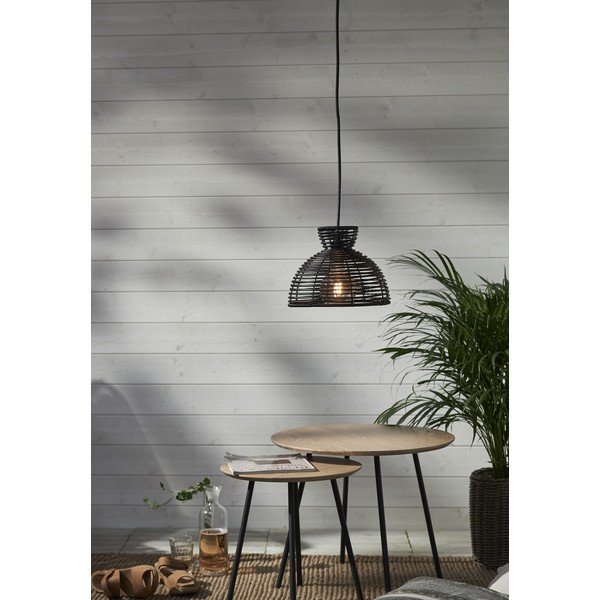 Runde fekete kültéri mennyezeti lámpa búra, ø 26 cm - Star Trading-image-3