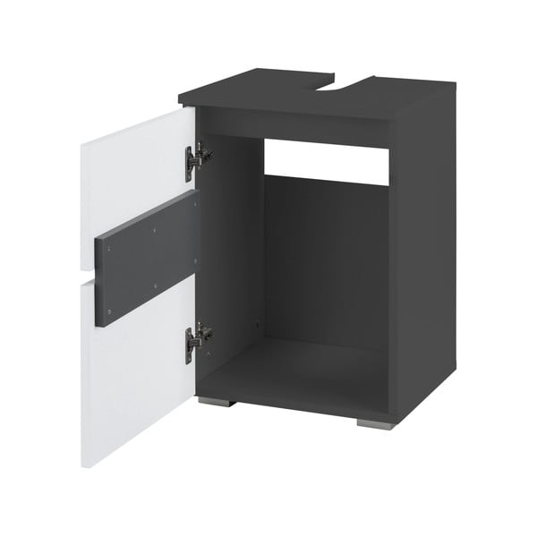 Fehér-antracitszürke mosdó alatti szekrény 40x55 cm Wisla – Støraa-image-2