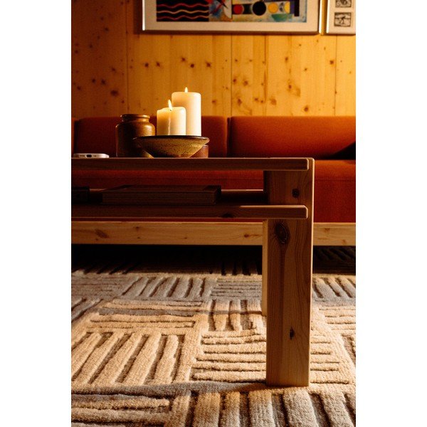 Világos natúr színű borovi fenyő dohányzóasztal 50x80 cm Tuck – Karup-image-3
