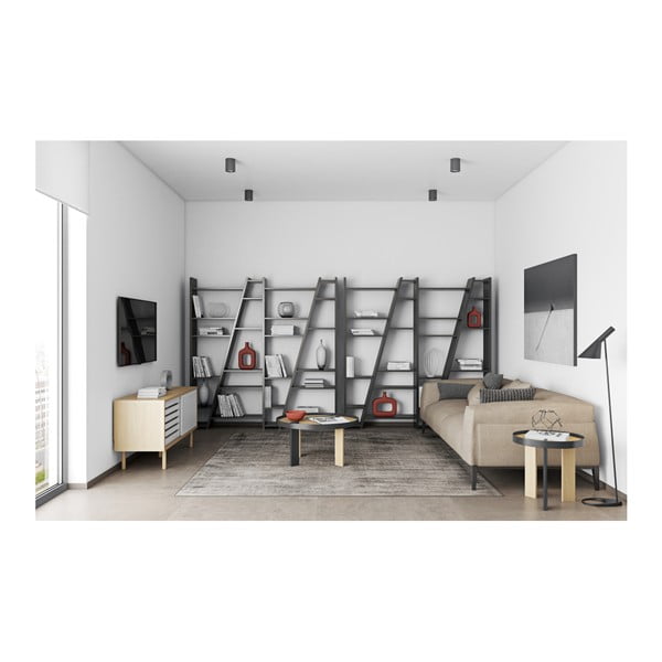 Delta matt fekete könyvespolc - TemaHome-image-4