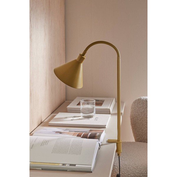 Barna fém asztali lámpa hajlítható szerkezettel-csiptetővel (magasság 50 cm) Flexi Torino – Ellos Home-image-2