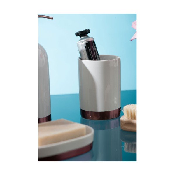 Delta fehér agyagkerámia fogkefetartó pohár, 260 ml - Premier Housewares-image-3