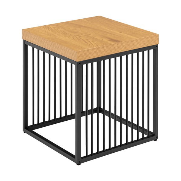 Tárolóasztal tölgyfa dekoros asztallappal 40x40 cm Strington – Actona-image-3