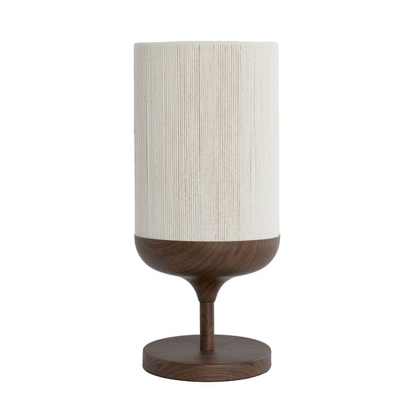 Sötétbarna asztali lámpa textil búrával (magasság 50 cm) Dania – Light & Living-image-2