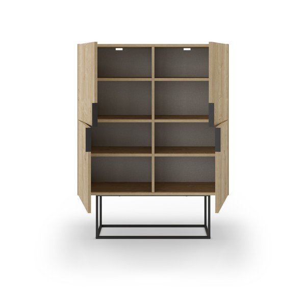 Natúr színű szekrény tölgyfa dekorral 100x130 cm Titan – Marckeric-image-3