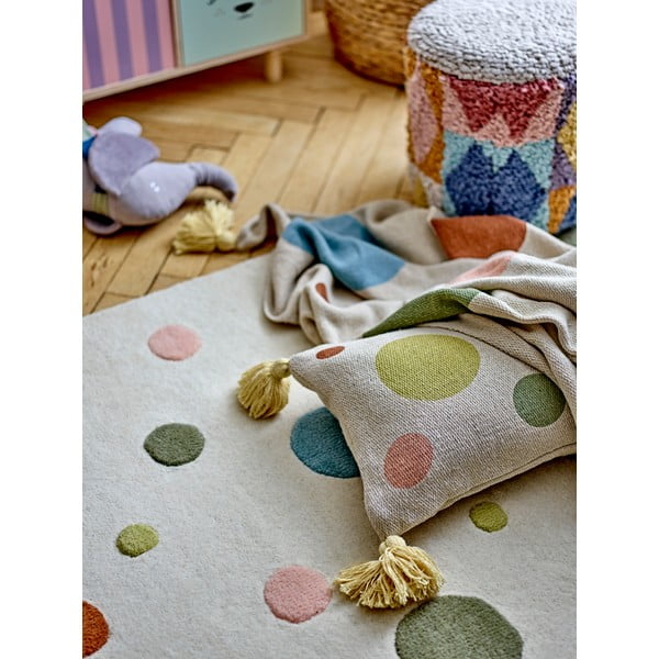 Krémszínű gyapjú gyerek szőnyeg 90x140 cm Clennie – Bloomingville Mini-image-3