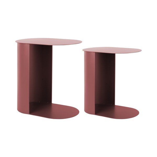 Fém tárolóasztal szett 2 db-os 30x45 cm Riqueza Oval – Leitmotiv