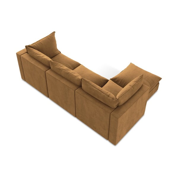 Terrakotta színű sarokkanapé (bal oldali-heverő résszel) Manao – Makamii-image-3