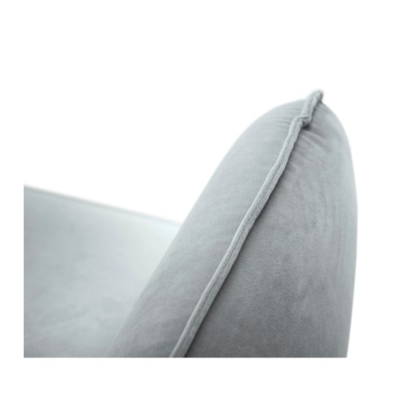 Vienna világosszürke bársony fotel - Cosmopolitan Design-image-3