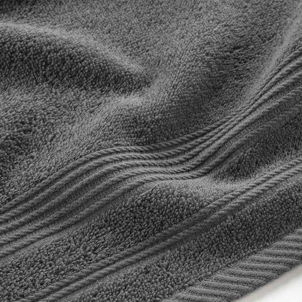 Sötétszürke frottír pamut törölköző 30x50 cm Tendresse – douceur d'intérieur-image-2