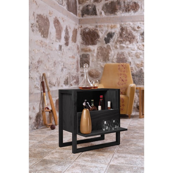 NewEst fekete tölgyfa bortartó szekrény 59x60 cm - Woodman-image-1