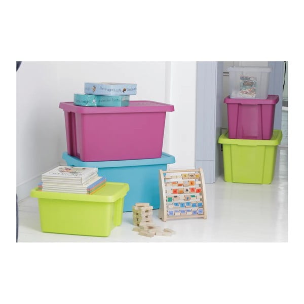 Essentials kék tárolódoboz fedéllel, 45 l - Curver-image-3