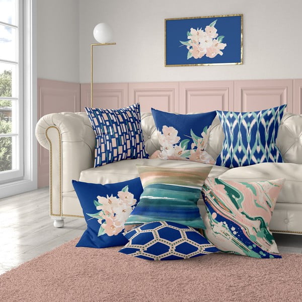 Honey Artsy kék-rózsaszín párnahuzat, 43 x 43 cm - Mike & Co. NEW YORK-image-2