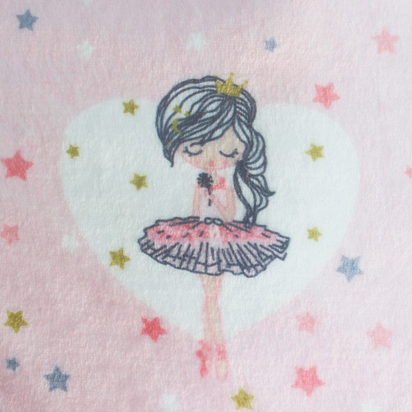 Rózsaszín mikroflanel gyerek takaró 125x150 cm Petite Etoile – douceur d'intérieur-image-2