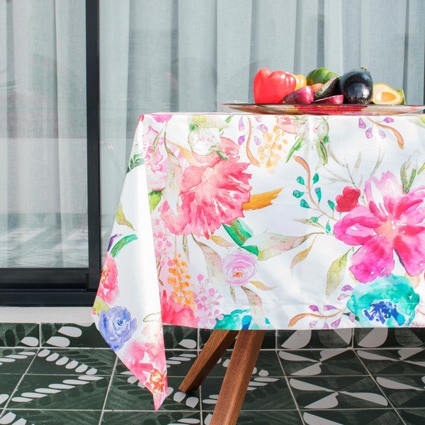 Basic Pink Bloom pamut asztalterítő, 150 x 150 cm - Happy Friday-image-2