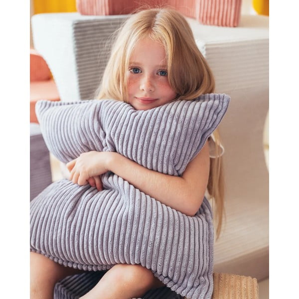 Kék kordbársony párna gyerek kanapéhoz Block – Wigiwama-image-2