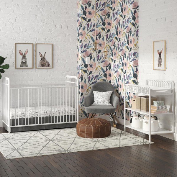 Fehér fém babaágy 70x140 cm Monarch Hill – Støraa-image-1
