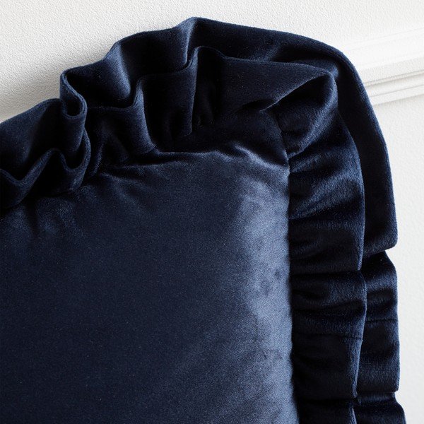 Bársony díszpárna 43x43 cm Velvet Double Frill – Catherine Lansfield-image-1