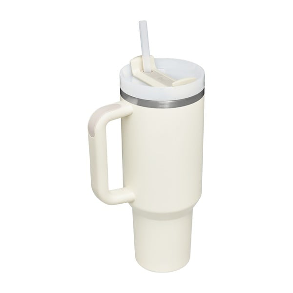 Krémszínű rozsdamentes acél termosz szívószállal 1,18 l Quencher H2.0 FlowState Tumbler Cream – Stanley-image-1