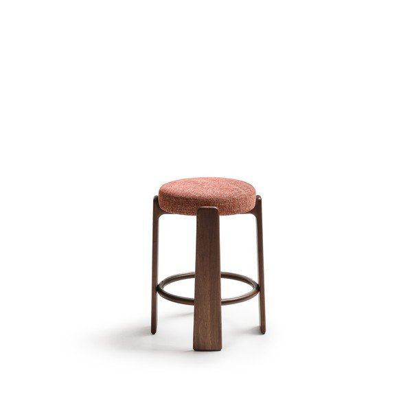 Terrakotta színű-sötét natúr színű kőrisfa bárszék (ülésmagasság 65 cm) Granite – Kave Home-image-2