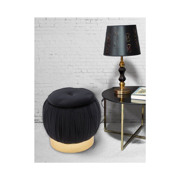 Paris fekete puff tárolóhellyel, ⌀ 41 cm - Mauro Ferretti-image-3