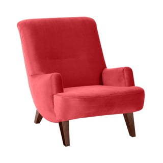 Brandford Suede piros fotel barna lábakkal - Max Winzer