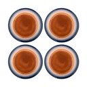 Kék-narancssárga kőedény tányér készlet 4 db-os ø 27 cm Tatum – Bloomingville