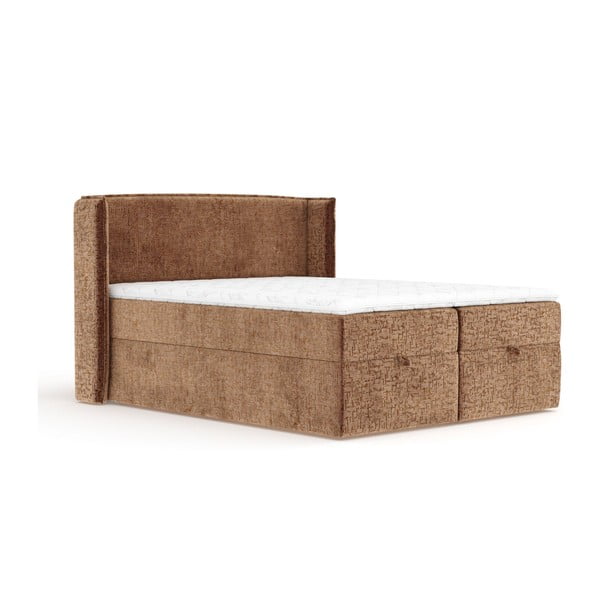 Narancssárga ágyneműtartós boxspring ágy 160x200 cm Passion – Maison de Rêve