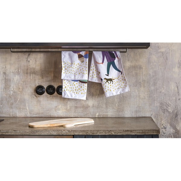 Family 2 db-os fehér pamut konyharuha szett, 50 x 70 cm - Butter Kings-image-1