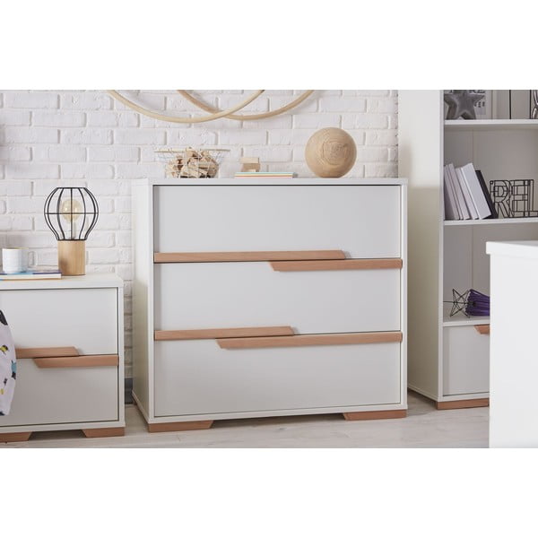 Snap fehér fiókos gyerek komód - Pinio-image-1