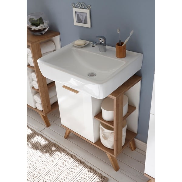 Fehér szekrény mosdókagyló nélkül 60x65 cm Set 923 - Pelipal-image-4