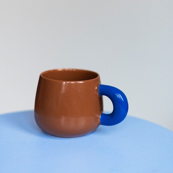 Sötétbarna new bone china bögre 470 ml Coco – ONA-image-1