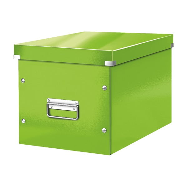 Zöld fedeles karton tárolódoboz 32x36x31 cm Click&Store – Leitz