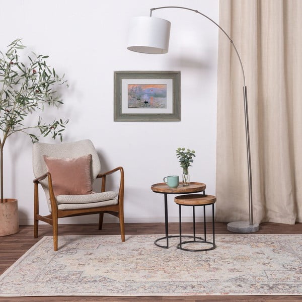 Krémszínű szőnyeg 200x290 cm Flores – Asiatic Carpets-image-1