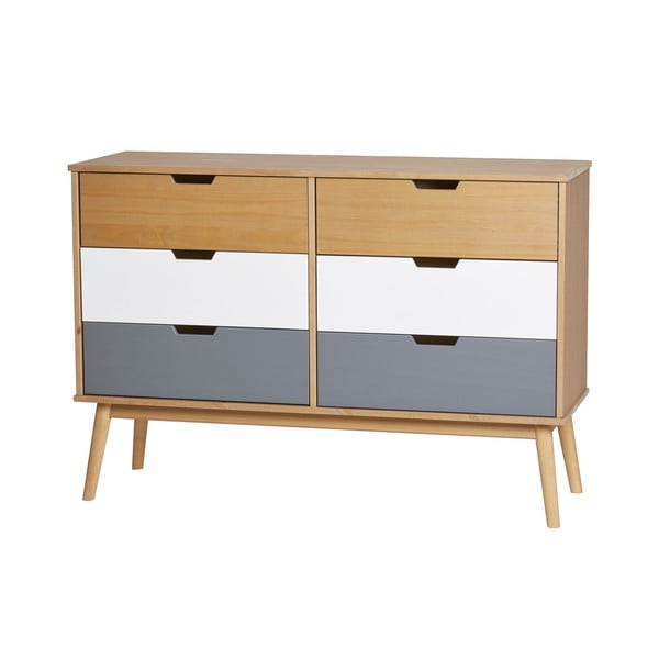 Cusco komód tömör borovi fenyőből, szélesség 120 cm - Marckeric-image-2