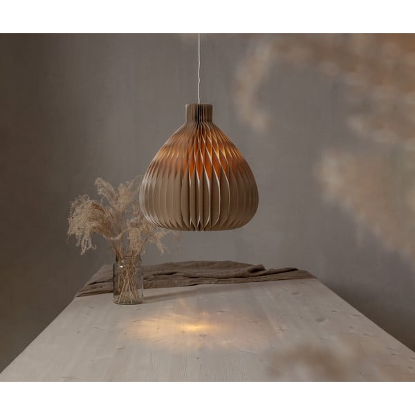 Világosbarna lámpabúra ø 38 cm Honeycomb – Star Trading-image-4