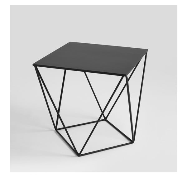 Daryl fekete tárolóasztal, 60 x 60 cm - Custom Form