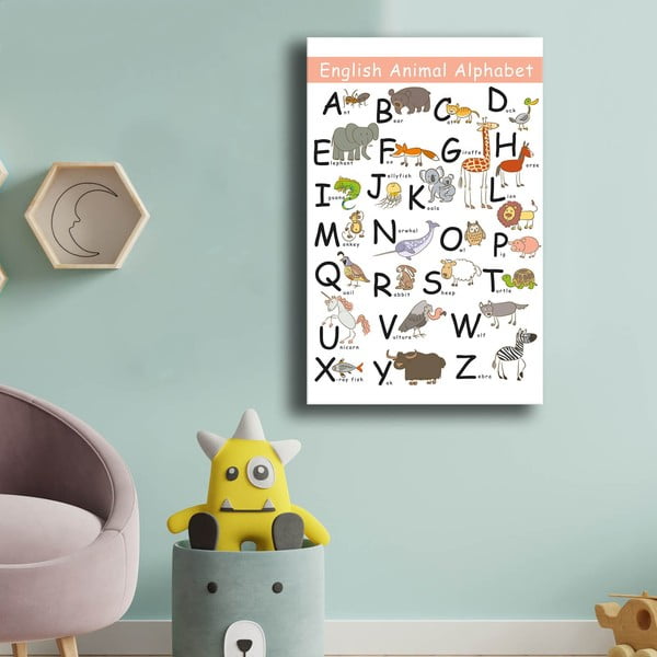Gyerekszoba kép 45x70 cm Alphabet – Wallity-image-1