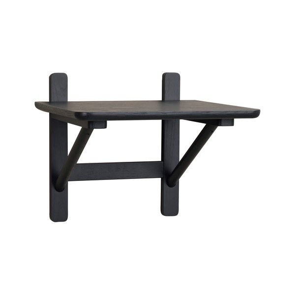 Fekete éjjeliszekrény tölgyfa dekorral Camrose - Rowico-image-2