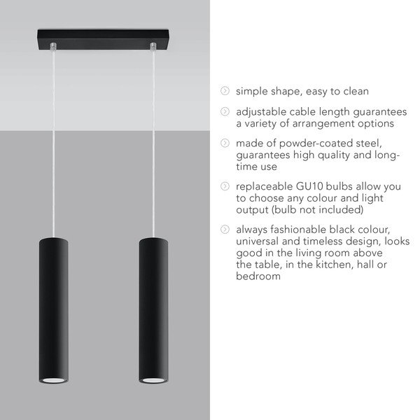 Fekete fém függőlámpa Castro – Sollux-image-4