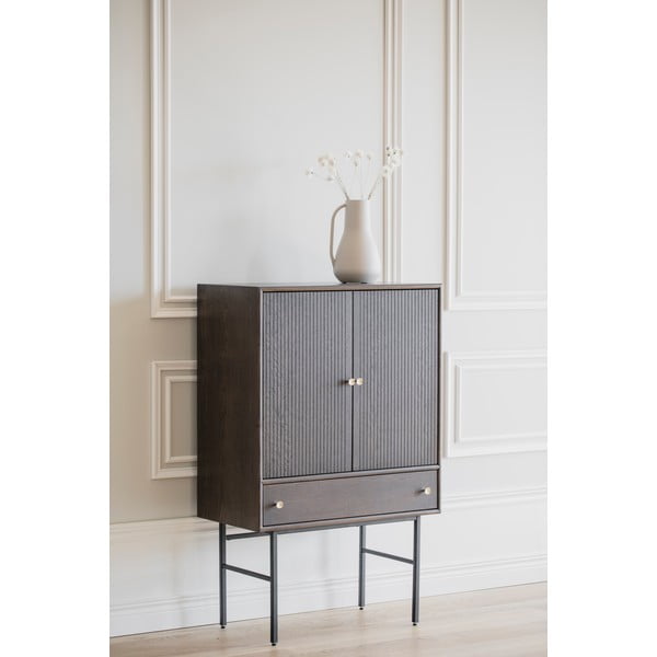 Clearbrook barna tölgyfa furnér komód, szélesség 79 cm - Rowico-image-3