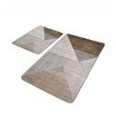 Szürke-barna bársony fürdőszobai kilépő szett 2 db-os 60x100 cm – Mila Home