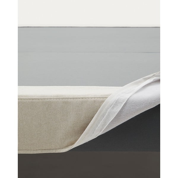 Bézs kárpitozott franciaágy 160x200 cm Ofelia – Kave Home-image-3