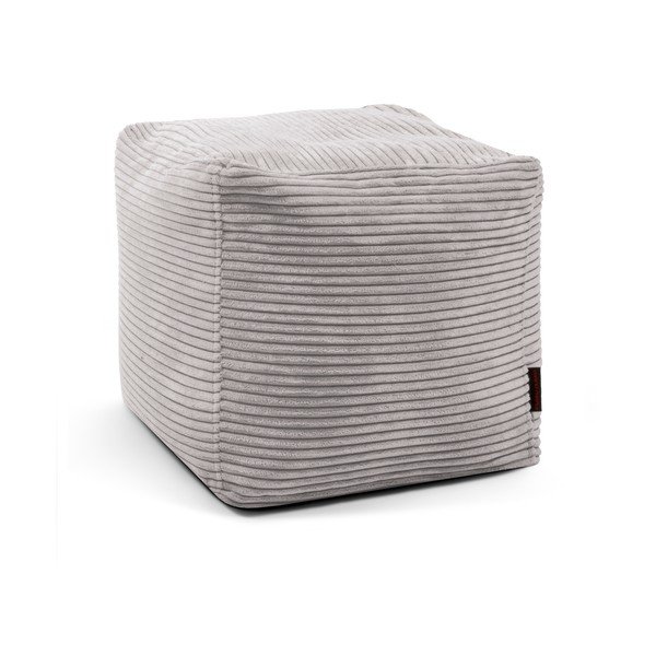 Világosszürke kordbársony babzsákfotel Up! MooG – SLOWDOWN