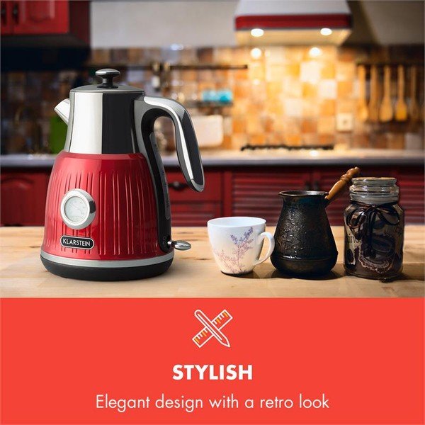 Cancan piros elektromos vízforraló - Klarstein-image-1