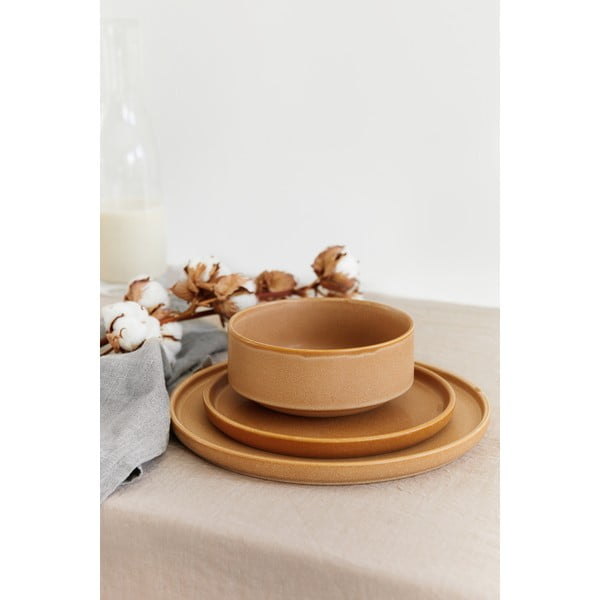 Malia 18 db-os tégla-narancssárga agyagkerámia étkészlet - Bonami selection-image-1