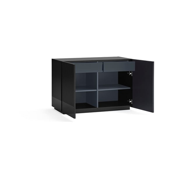 Fekete alacsony komód 100x70 cm Doric – Teulat-image-3