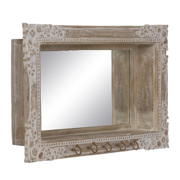 Fali tükör tömörfa kerettel 61x38 cm – Ixia-image-1